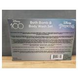 Brand New Disney Princess Bath Bomb and Body Wash Set with Body Wash Decanters & Charms