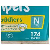 Pampers Swaddlers Diapers Newborn, 174 Count, $63 Retail - Brand New