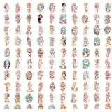 100 Brand New Bikini Cartoon Character Stickers