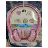 Locker Club Girls Backpack Set with Lunch Bag, Headphones, Wristlet - Brand New