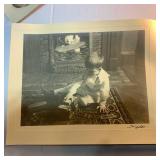 Vintage Black and White Photos, Keepsake Hair Braid, Antique Snowcrest Bear Bank Bottle