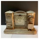 RARE Antique 1910 DARCHE Bank Safety Deposit Mechanical Alarm Clock Chicago USA