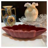 Start a collection with Van Briggle, Fenton, Nippon, and matching crystal.