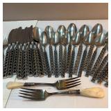 Orleans Facelle (Stainless) Flatware - Entwined Rope Motif - Pierced Stainless Steel Crafted in Showa Period Japan