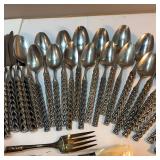 Orleans Facelle (Stainless) Flatware - Entwined Rope Motif - Pierced Stainless Steel Crafted in Showa Period Japan