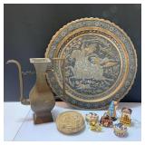 Eclectic Metal Decor with Hinged Trinket Boxes