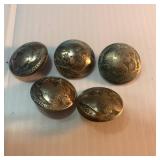 Tooled Leather Belts, Buffalo Nickel Buttons