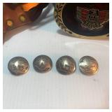 Tooled Leather Belts, Buffalo Nickel Buttons