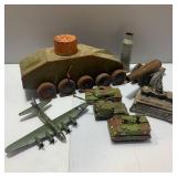 Antique Toy Military Vehicles and Souvenir of Washington D.C.