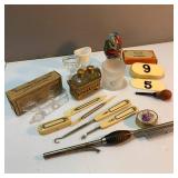 Gathering of Antique Womens Boudoir and Health Items