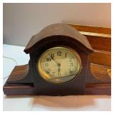 Vintage Seth Thomas Mantle Clock, Wooden Wall Shelf