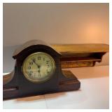 Vintage Seth Thomas Mantle Clock, Wooden Wall Shelf