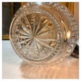 German Crystal Pitcher and 3 vintage frames