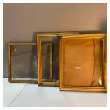 German Crystal Pitcher and 3 vintage frames