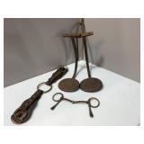 Antique Cast Iron Horse and Buggy Accessories