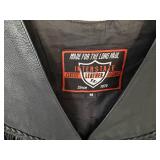 Awesome Black Leather Vest with Fringe