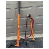 Red and Orange Cant Hook, Splitting Maul, Buck Saw
