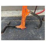 Red and Orange Cant Hook, Splitting Maul, Buck Saw
