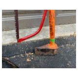Red and Orange Cant Hook, Splitting Maul, Buck Saw