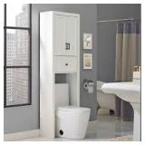CROSLEY FURNITURE Tara 22 in. W x 72 in. H x 11 in. D White Over-the-Toilet Storage   Customer Returns See Pictures