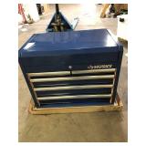 Husky Tool Storage 27 in. W x 18 in. D Standard Duty in Gloss Blue Rolling Tool Top Chest (Top Chest Only)  Customer Returns See Pictures