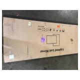 EAKYHOM 84 in. W x 32 in. H Rectangular Frameless Anti-Fog Wall Dimmable Backlit Dual LED Bathroom Vanity Mirror in Silver  Customer Returns See Pictures