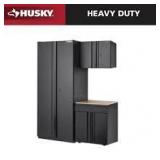 Husky 3-Piece Extra Wide Heavy Duty Welded Steel Garage Storage System  Customer Returns See Pictures