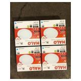 Lot of HALO HLBPH 6 in. Adjustable CCT Canless IC Rated Dimmable Indoor, Outdoor Integrated LED Recessed Light Kit Customer Returns See Pictures