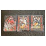 2023 Panini Select Draft Picks Red Prizm Football Card Lot - Fields, Montana, Kittle