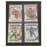 Set of 4 2024 Donruss Optic NFL Football Cards, Including Marvin Harrison Jr. Rated Rookie