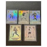 Set of 5 2025 Panini Donruss Elite Football Cards with Star Players