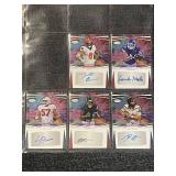 Set of 5 SAGE Autographed Rookie Football Cards