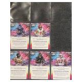 Set of 5 SAGE Autographed Rookie Football Cards