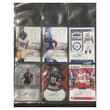Collection of 6 Autographed Football Cards