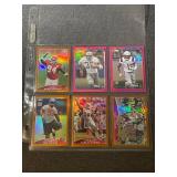 Collection of 6 NFL Football Cards Chrome Parallels and Rookies