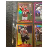 Collection of 6 NFL Football Cards Chrome Parallels and Rookies