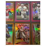 Collection of 6 NFL Football Cards Chrome Parallels and Rookies