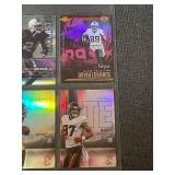 Collection of 5 NFL Rookie and Parallel Football Cards featuring Pickens, Woodson, Edwards, and Stover