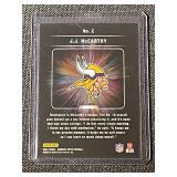 Set of 2 J.J. McCarthy Rookie Football Cards - 2024 Select & Donruss Optic Light It Up