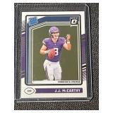 J.J. McCarthy Rookie Football Card Lot - 2024 Panini & Donruss Optic (3 Cards)