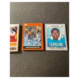 Collection of Sports Trading Cards Featuring Football and Hockey Players
