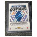 Collection of 9 2024 Panini NFL Football Trading Cards Including Amon-Ra St. Brown, Josh Allen, Lamar Jackson