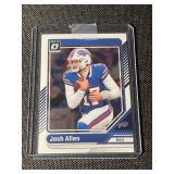 Collection of 9 2024 Panini NFL Football Trading Cards Including Amon-Ra St. Brown, Josh Allen, Lamar Jackson