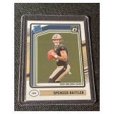 Collection of 9 2024 Panini NFL Football Trading Cards Including Amon-Ra St. Brown, Josh Allen, Lamar Jackson