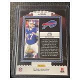 Collection of 9 2024 Panini NFL Football Trading Cards Including Amon-Ra St. Brown, Josh Allen, Lamar Jackson