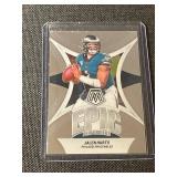 Collection of 9 2024 Panini NFL Football Trading Cards Including Amon-Ra St. Brown, Josh Allen, Lamar Jackson