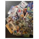 Collection of NFL Football Trading Cards featuring Favre, Sanders, Smith, Aikman, Lewis, Bettis and More