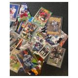 Collection of NFL Football Trading Cards featuring Favre, Sanders, Smith, Aikman, Lewis, Bettis and More