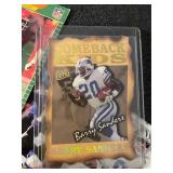 Collection of NFL Football Trading Cards featuring Favre, Sanders, Smith, Aikman, Lewis, Bettis and More