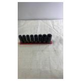Set of 7 Impact Socket Wrenches with Organizer Rail